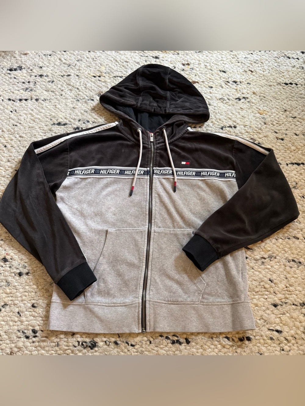 Y2K Tommy Jeans Full Zip Hoodie womens XS